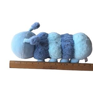 Plush Caterpillar Toy in Blue Shades
